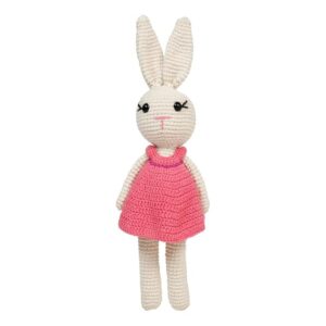 bunny crochet toy for babies | handmade & washable crochet doll for girls & boys | ideal for birthday & return gift for 6+ months