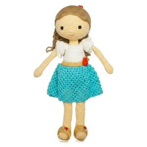 happy threads handmade crochet doll katie | amigurumi toys for girls & boys | soft doll for kids | ideal crochet soft toys for gifting & nursery decor, eco friendly, (100% cotton)