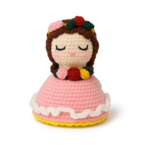 handmade convertible doll toy, flower bouquet + doll two in one toy for her, colorfull handcrafted amigurumi doll | size 4x3 inch soft toys for baby girl & boy