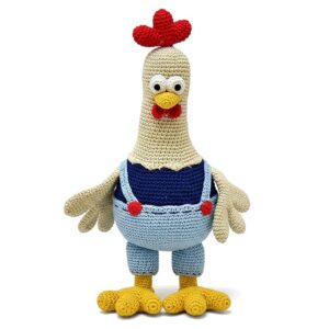 handmade crochet rooster,17 inch tall, perfect size to cuddle, stuffed cotton animals,best soft toys for boys & girls, eco friendly decor and gifting items