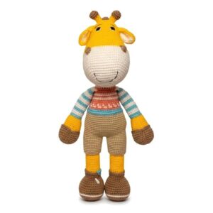 handmade crochet giraffe,19 inch tall, perfect size to cuddle, stuffed woolen animals,best soft toys for boys & girls, eco friendly decor and gifting items