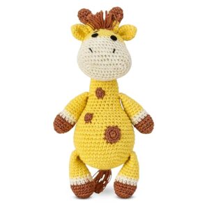 giraffe, handmade crochet animal,7.50 inch tall, best size for kids of all ages, cute stuffed soft toys for boys and girls, eco friendly