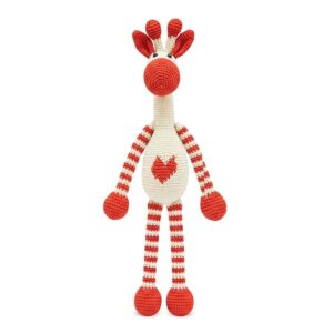 crochet toys for kids giphy giraffe | cute handmade stuffed animal for boys and girls | safe & durable knitted toys, ideal gift for newborns (100% cotton)